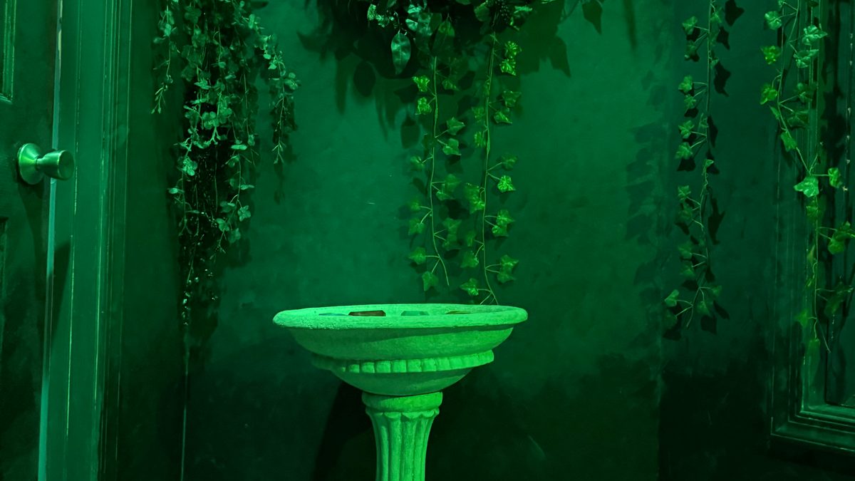 Graveyard room with pedestal in The Vampyr Quest